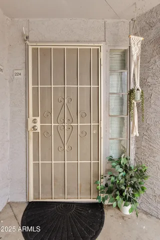 a view of a door