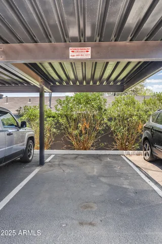 a view of a car garage