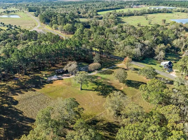 a view of a lush green field