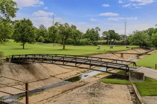 a view of a yard with an outdoor space