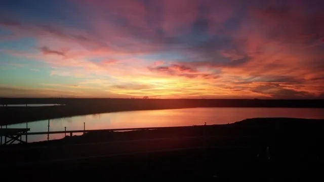 a view of an ocean and beach