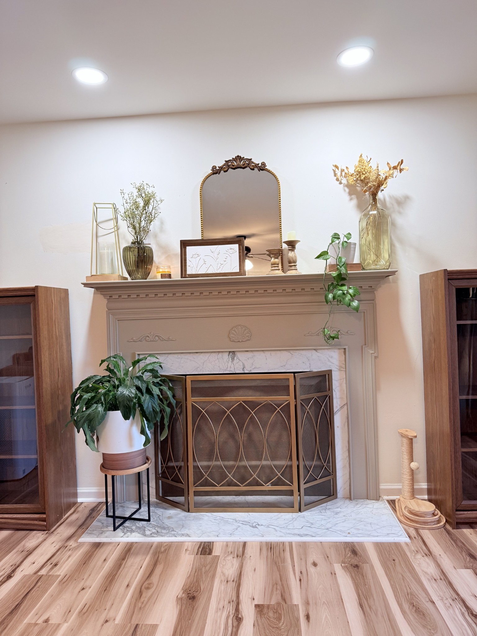 6023 Wayman Dunn Road Springfield, TN 37172 - Photo 10 of 38 a living room with a fireplace furniture and a potted plant