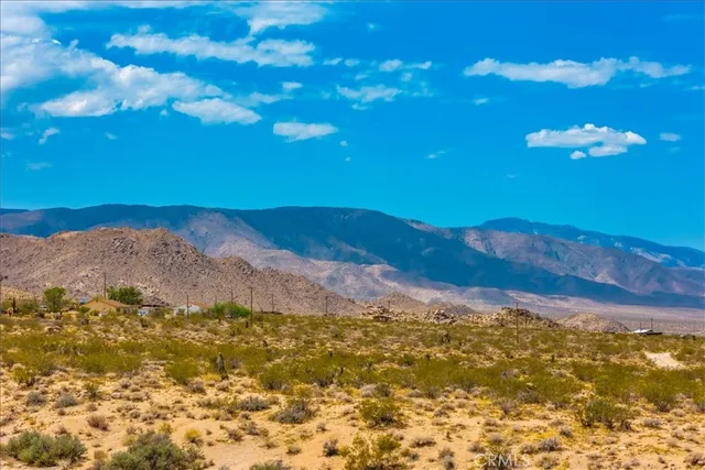 a view of city and mountain