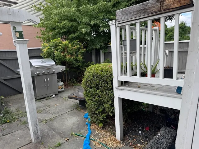 a front view of a house with a garden and plants