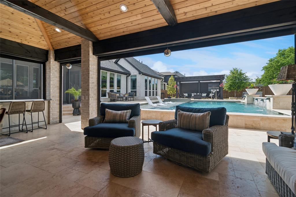 1920 Lotus Court Haslet, TX 76052 - Photo 32 of 40 Looking out from the pool house. Electric screens enclose the pool house.