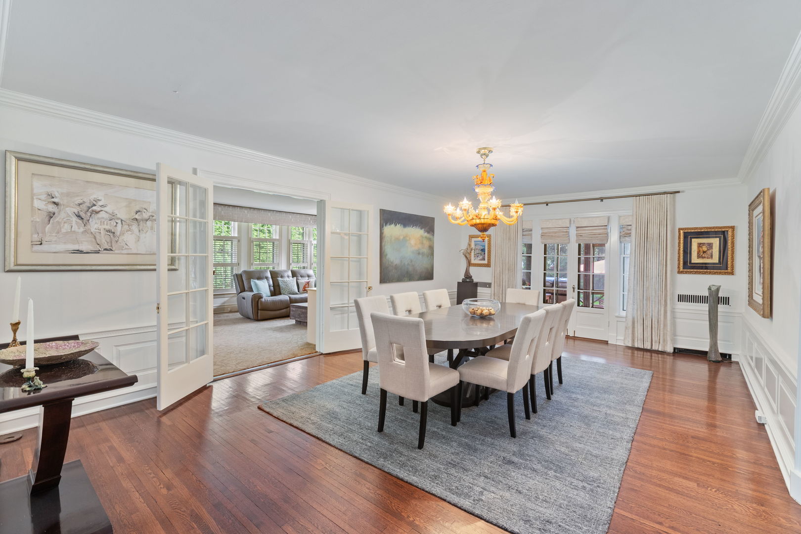 600 Ash Street Winnetka, IL 60093 - Photo 6 of 30 a view of a dining room with furniture window and wooden floor