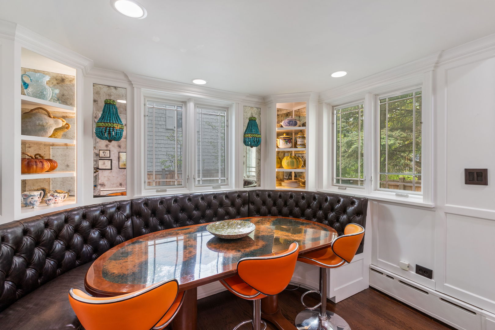 600 Ash Street Winnetka, IL 60093 - Photo 9 of 30 a blue and white kitchen with a large window