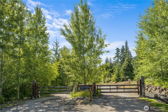 a view of a bench in a garden