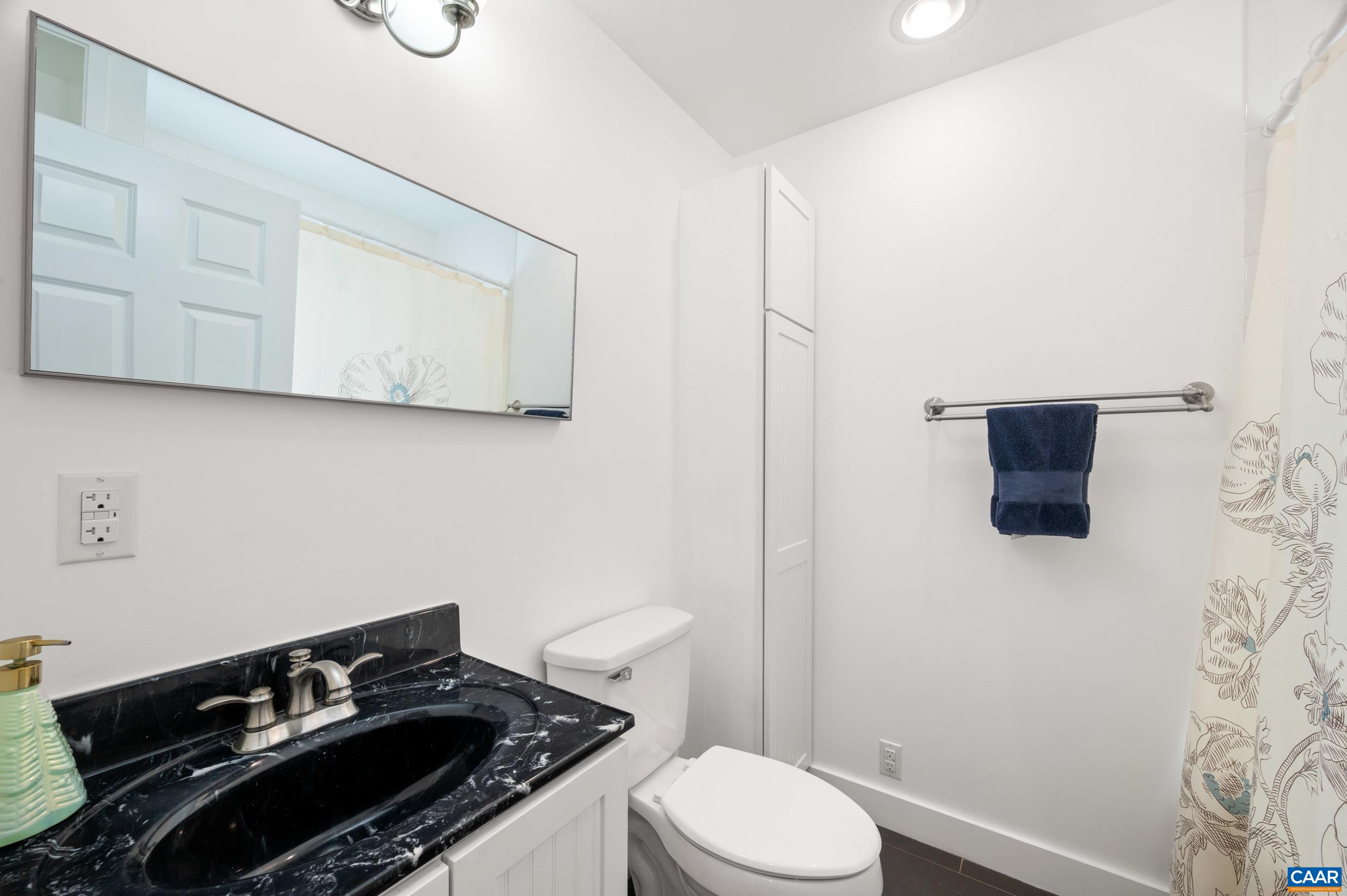 423 Meade Avenue Charlottesville, VA 22902 - Photo 16 of 47 a bathroom with a granite countertop sink and a toilet