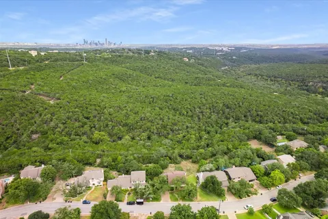 a view of a city with an outdoor space