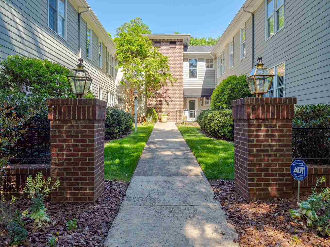 Front entrance approach from upper parking lot. Exterior Front