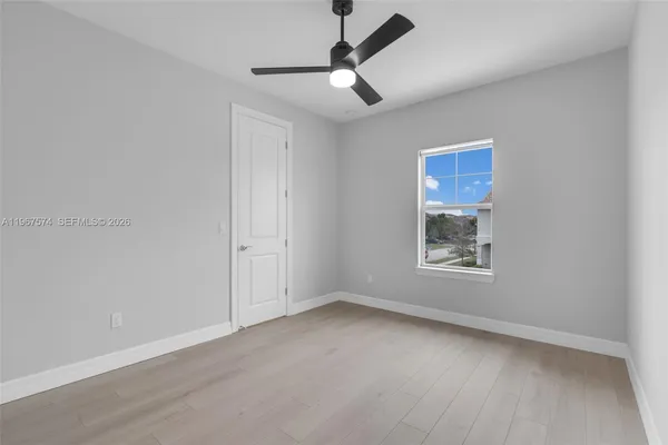 an empty room with a window