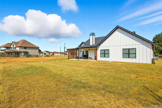 a view of yard with ocean view