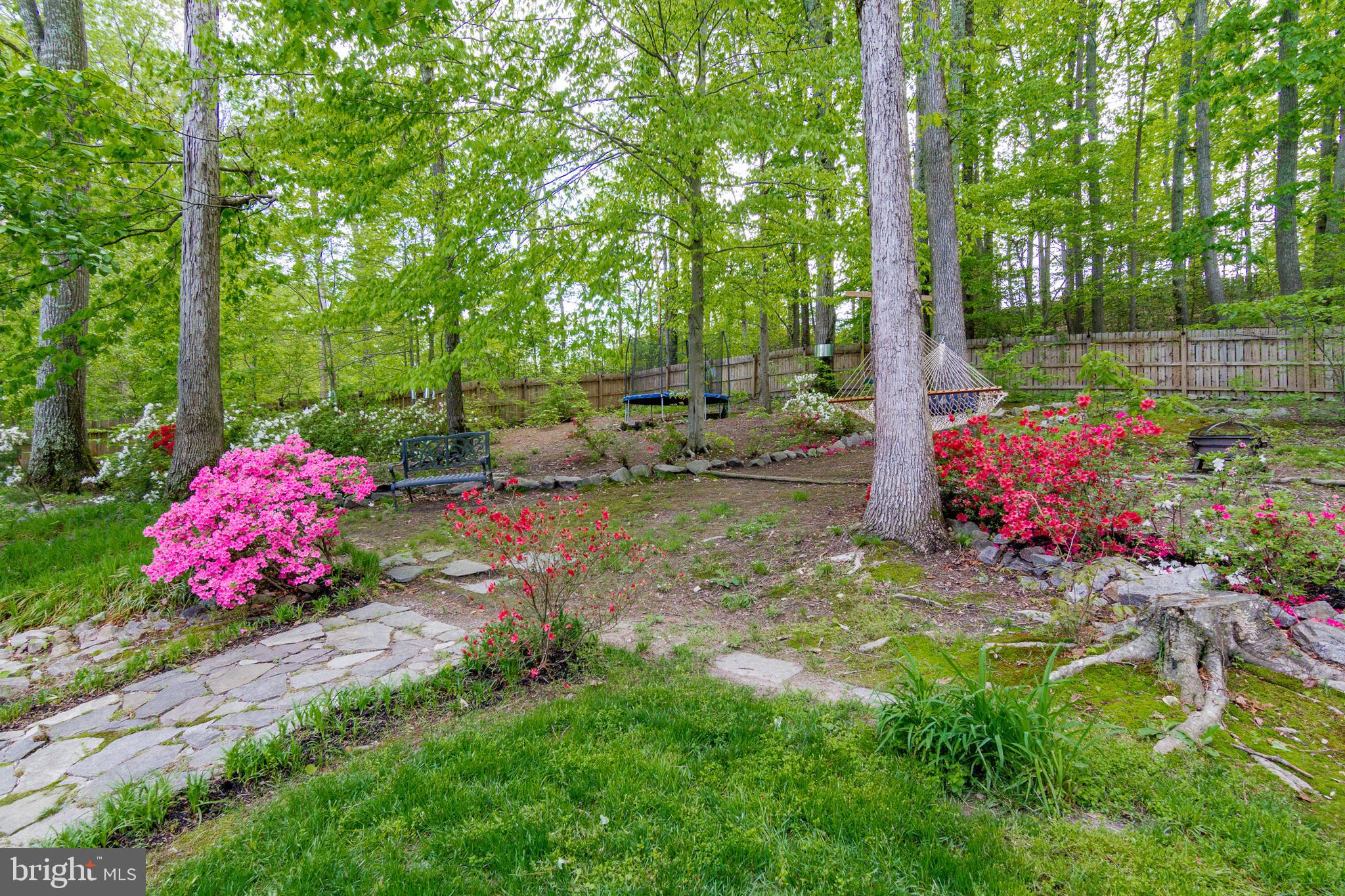 18600 Cabin Road Triangle, VA 22172 - Photo 36 of 39 a view of a garden with lots of flowers and trees