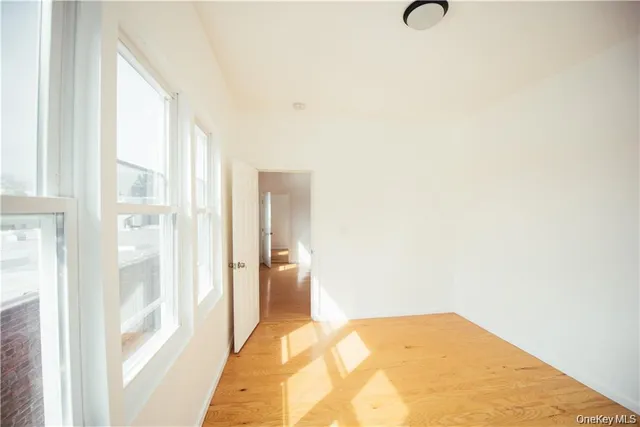 a view of a bathroom with a tub