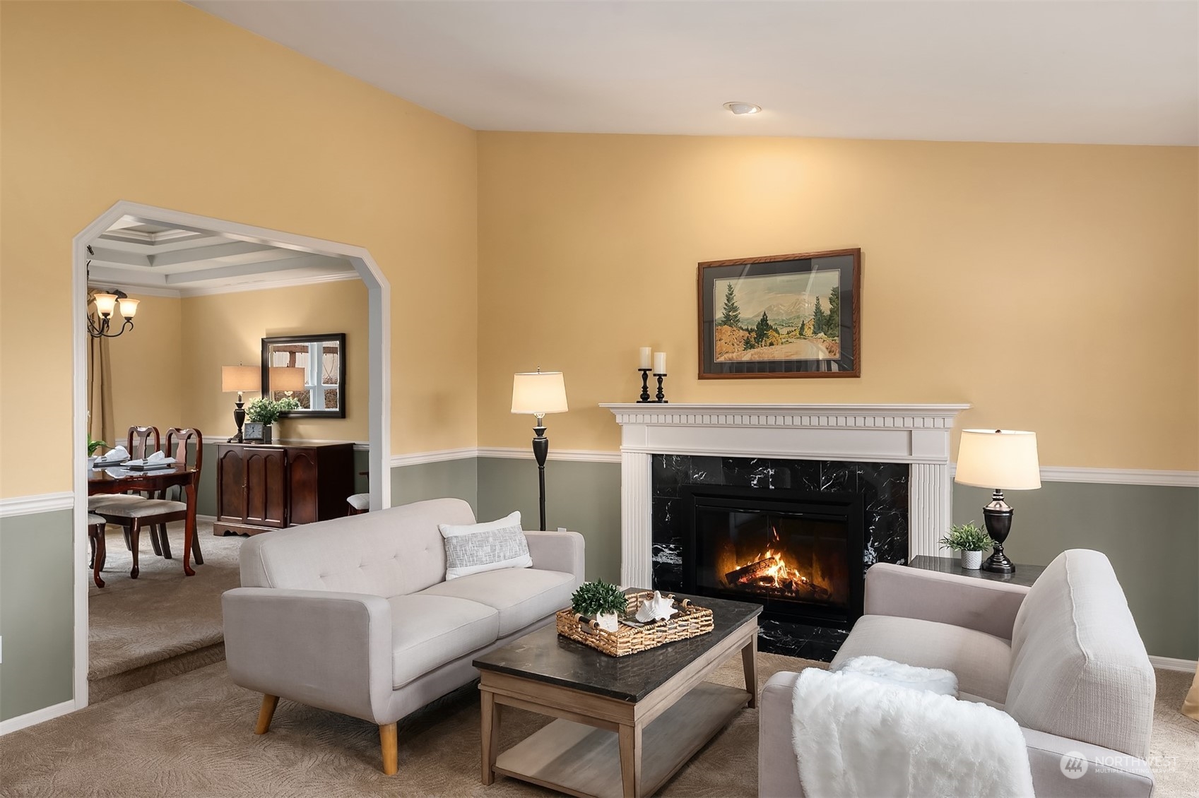 2224 237th Place Southeast Bothell, WA 98021 - Photo 5 of 40 a living room with furniture and a fireplace