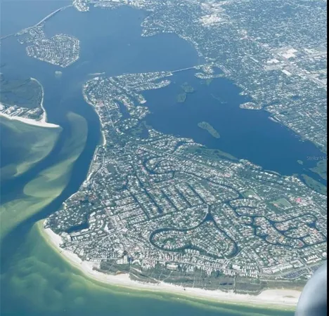 a view of a lake with a city