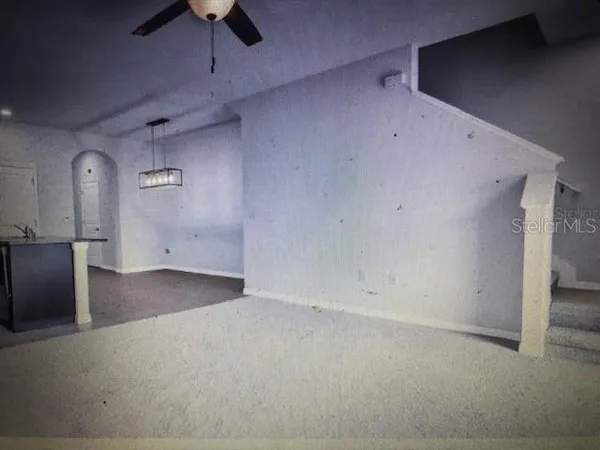 an empty room with a empty space
