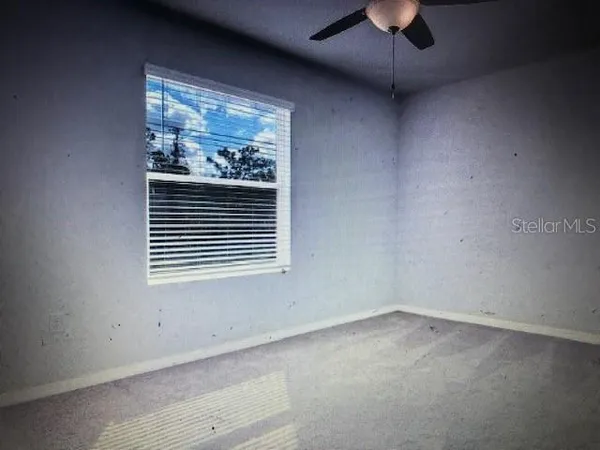 an empty room with a window