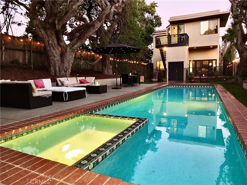 341 S Meadows Manhattan Beach, CA 90266 - Photo 41 of 50 a view of swimming pool with seating space