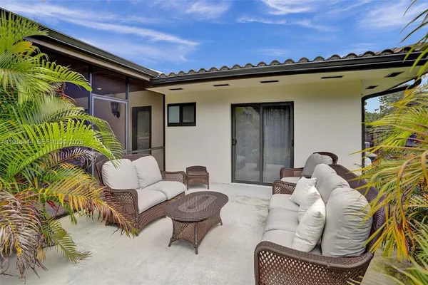 a outdoor living with furniture