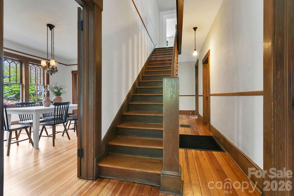 431 East Main Street Brevard, NC 28712 - Photo 29 of 45 a view of entryway and hall with wooden floor