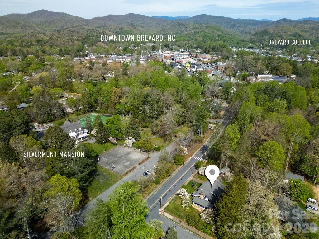 431 East Main Street Brevard, NC 28712 - Photo 45 of 45 an aerial view of green landscape with trees houses and mountain view