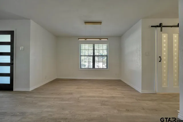 an empty room with a window