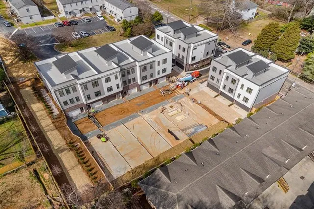 a car parked in front of a building