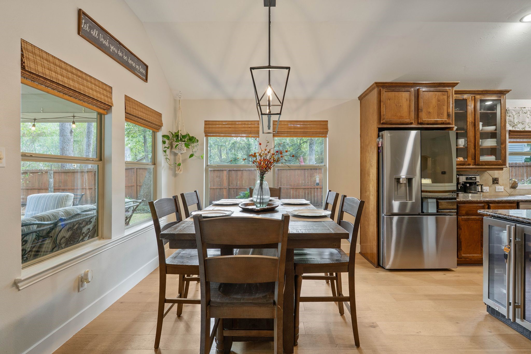 2408 Hollowbrook Lane Conroe, TX 77384 - Photo 12 of 49 This sunny breakfast room has a view of the back and side yards.