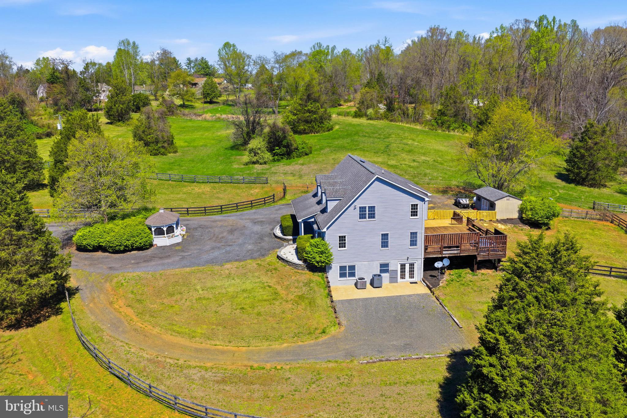 9571 Foxville Road Warrenton, VA 20186 - Photo 12 of 20 an aerial view of a house with a big yard