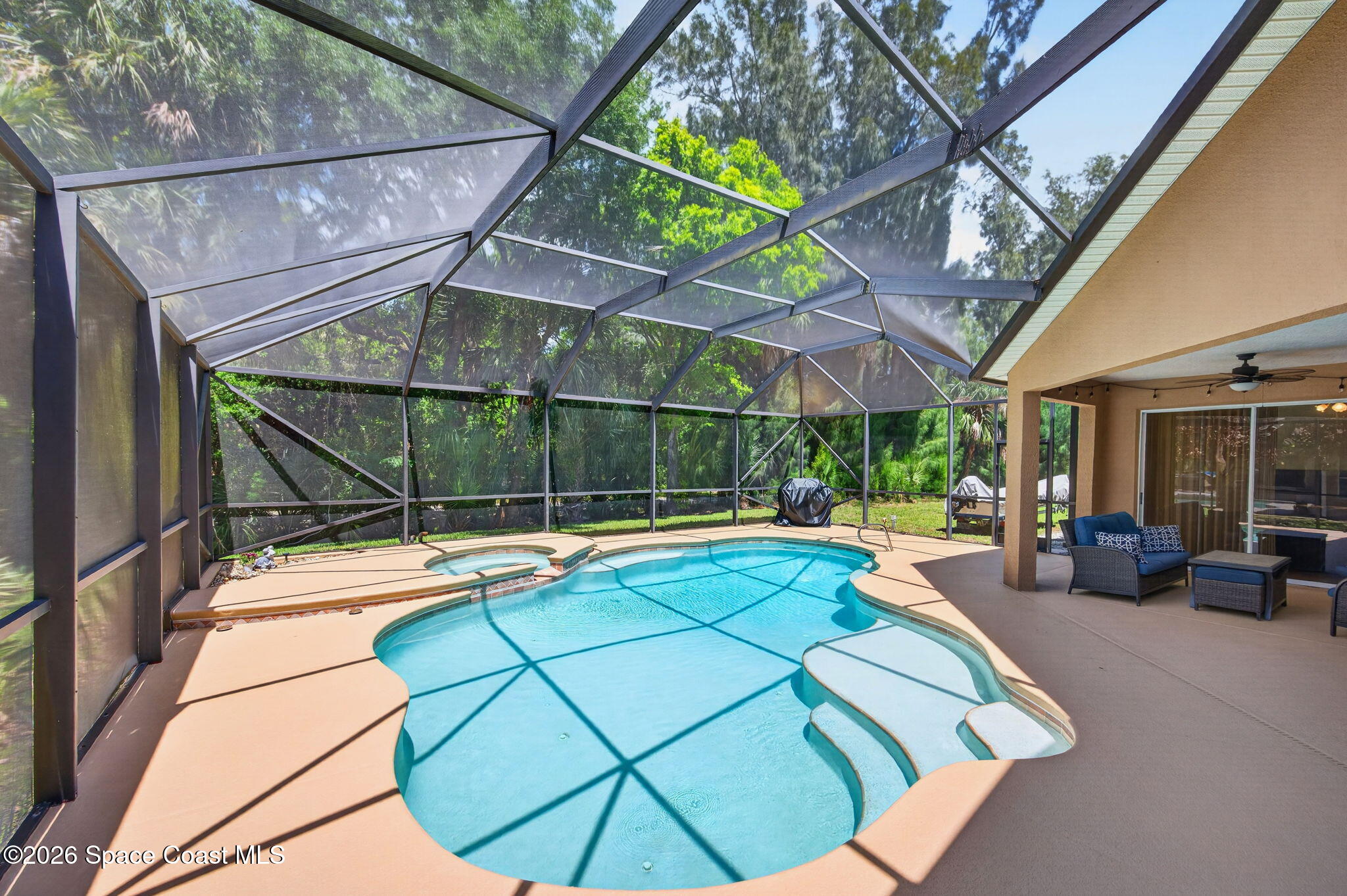 440 Mohawk Trail Merritt Island, FL 32953 - Photo 54 of 86 a view of swimming pool with seating area