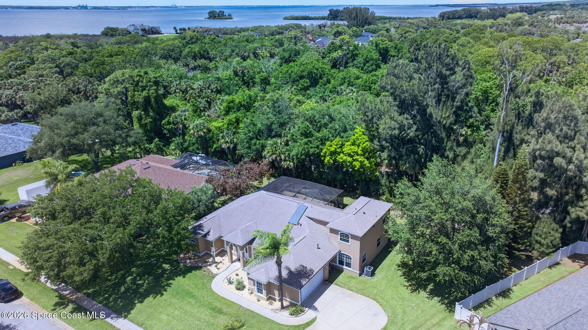 440 Mohawk Trail Merritt Island, FL 32953 - Photo 73 of 86 an aerial view of a house with garden space and street view