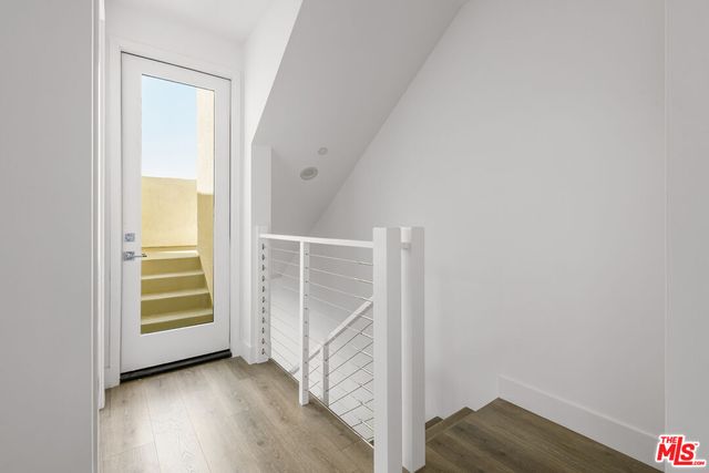 a view of an entryway with a window