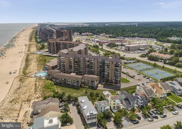 an aerial view of a city with lots of residential buildings