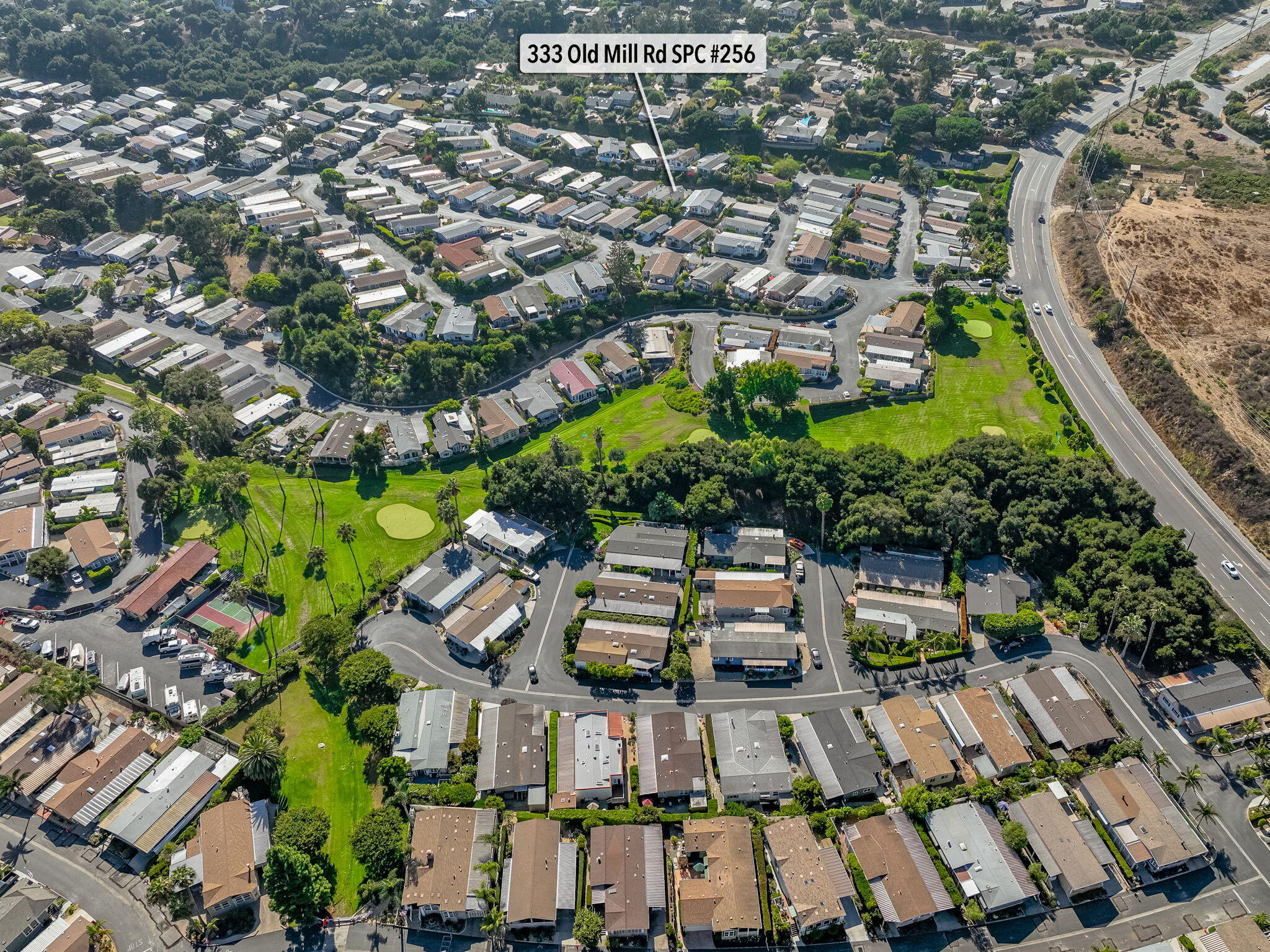 333 Old Mill Road, Unit SPC 256 Santa Barbara, CA 93110 - Photo 30 of 31 Aerial- Rancho Santa Barbara