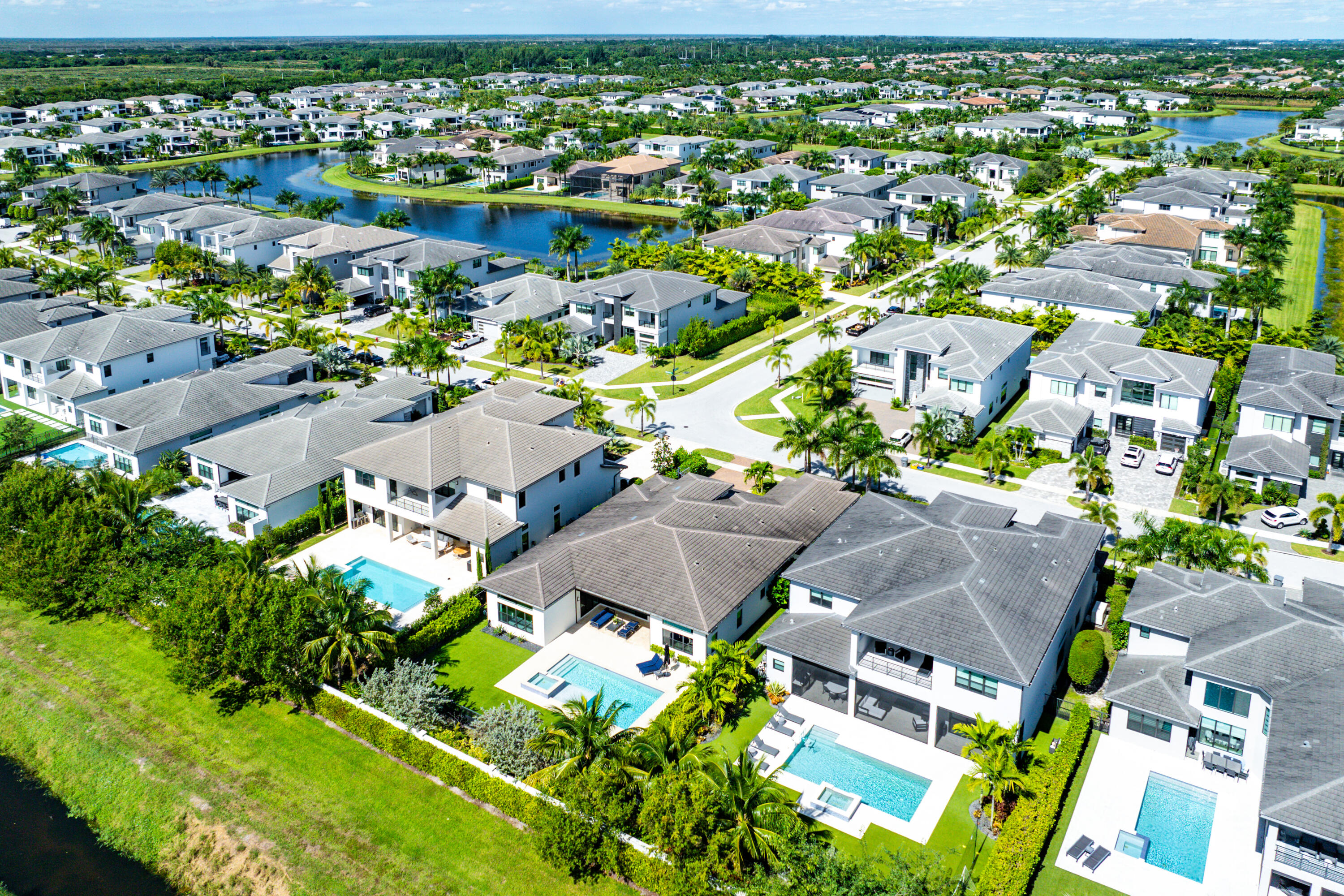 9594 Vescovato Way Boca Raton, FL 33496 - Photo 44 of 67 an aerial view of residential houses with outdoor space and street view