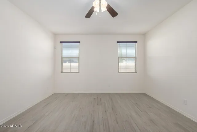 a view of a garden with an outdoor space