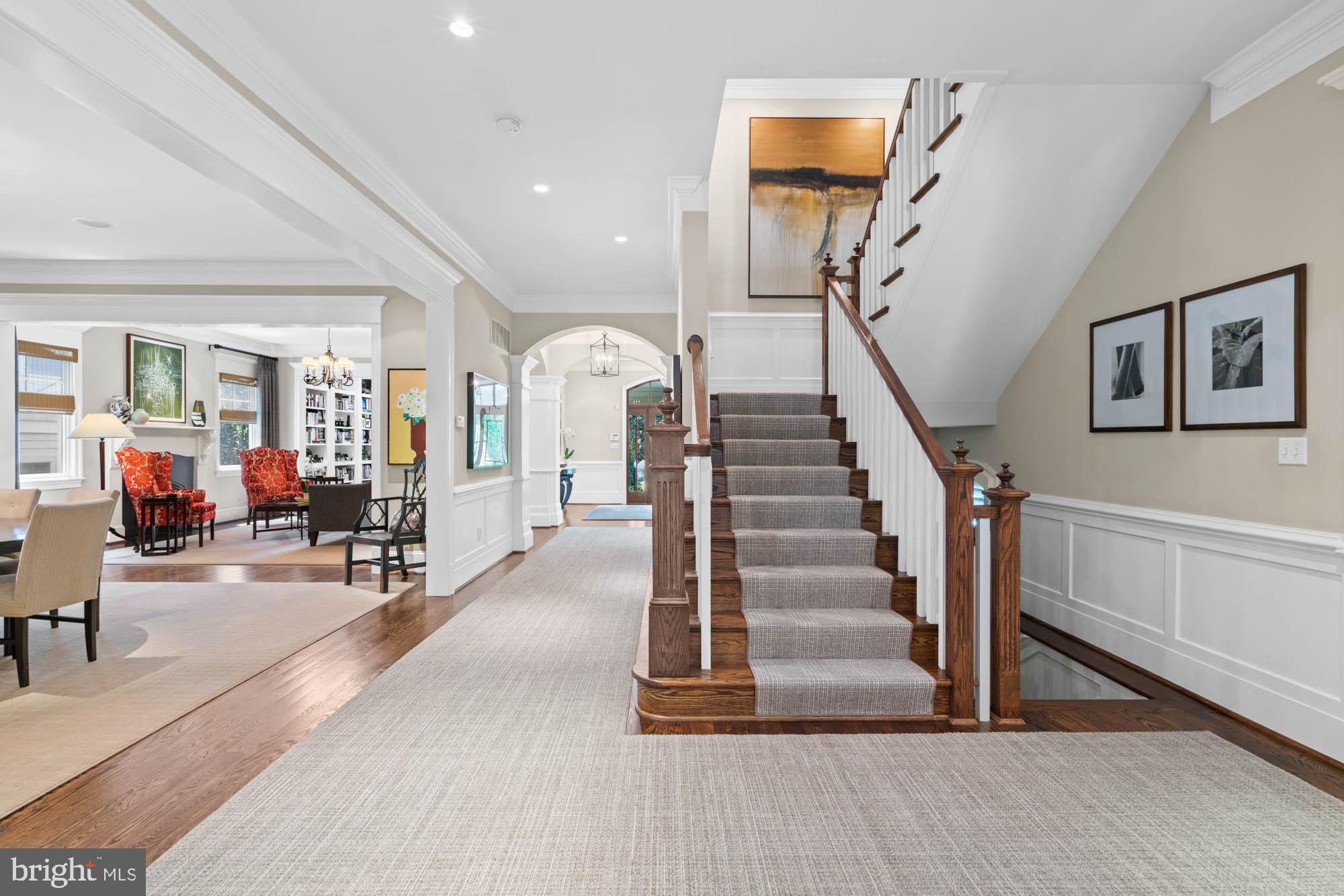 2215 King Place Northwest Washington, DC 20007 - Photo 22 of 58 a view of entryway and hall with wooden floor