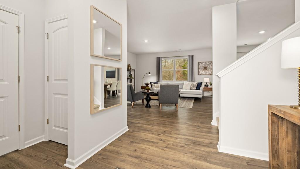 3873 Donetta Drive Atlanta, GA 30349 - Photo 2 of 50 a view of living room with furniture and wooden floor