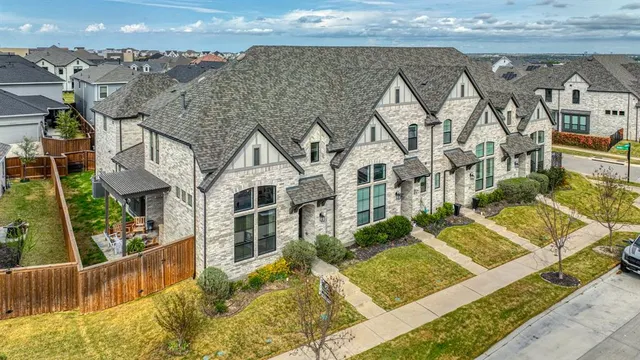 an aerial view of multiple house