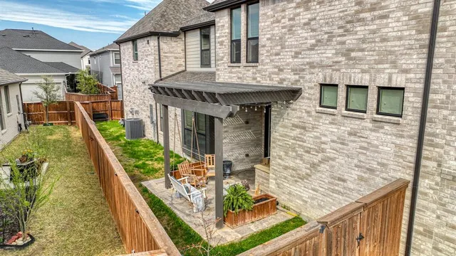 swimming pool view with seating space