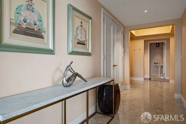 a view of hallway with window