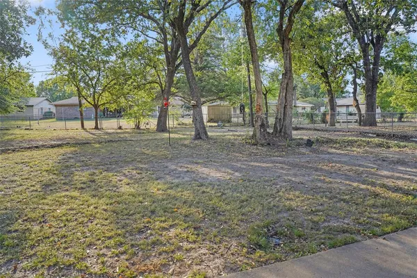 a view of a yard with a trees