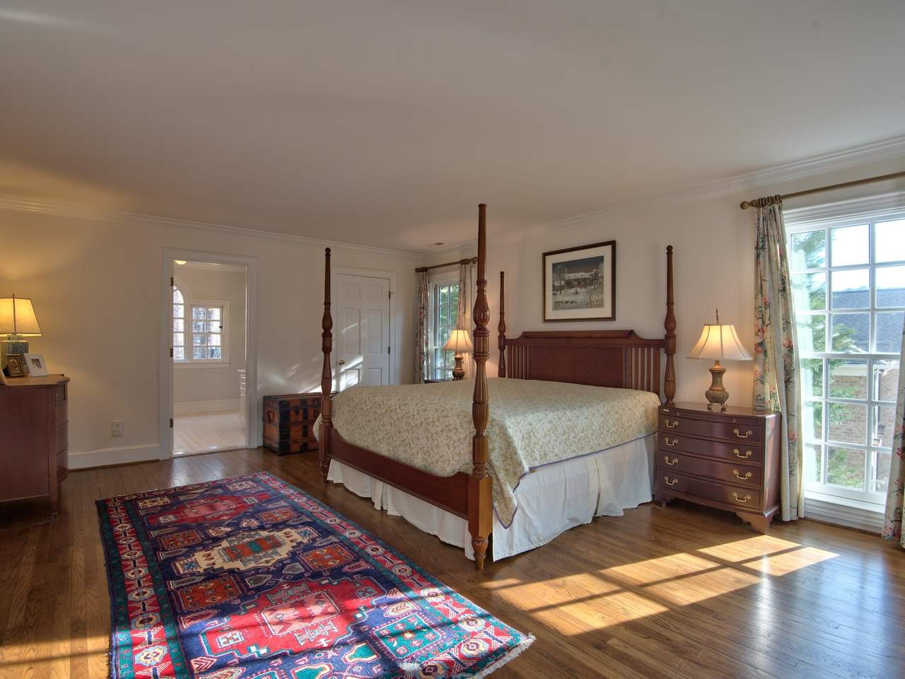 3809 Chippenham Road Durham, NC 27707 - Photo 13 of 23 Natural light floods this spacious retreat for grown-ups! Nice windows, two owner closets and hardwood floors make this space special. Master Bedroom