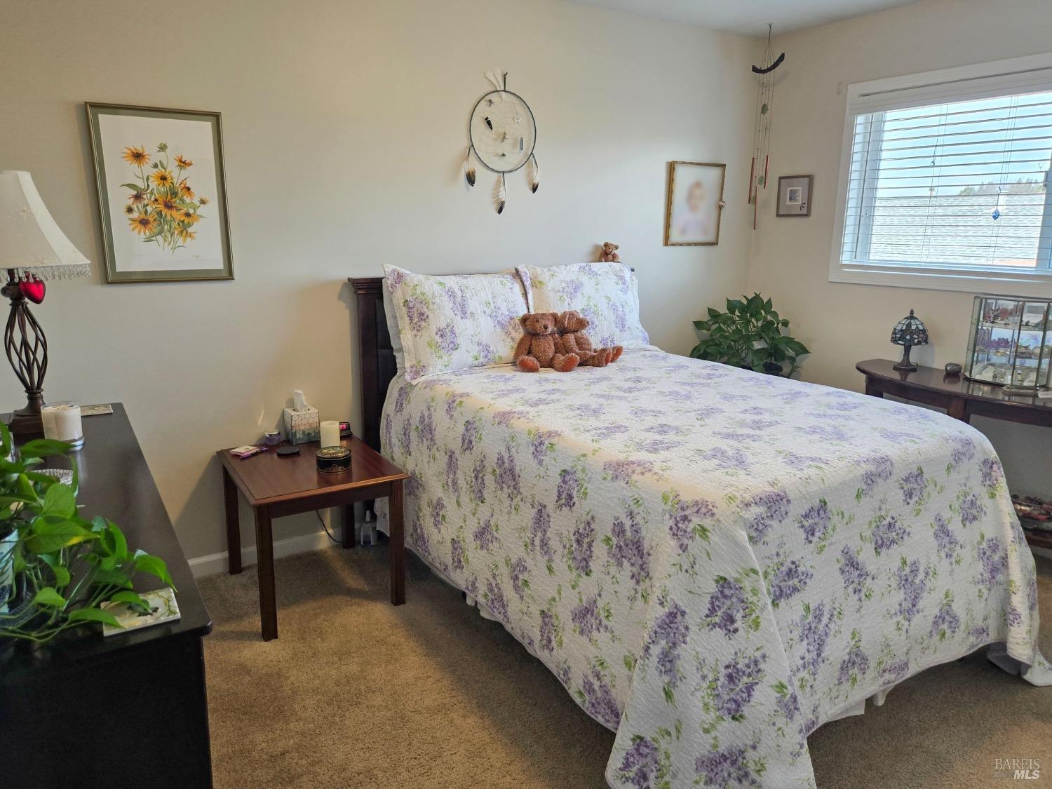 8020 Beverly Drive Rohnert Park, CA 94928 - Photo 24 of 35 a bedroom with a bed and a potted plant on the dresser