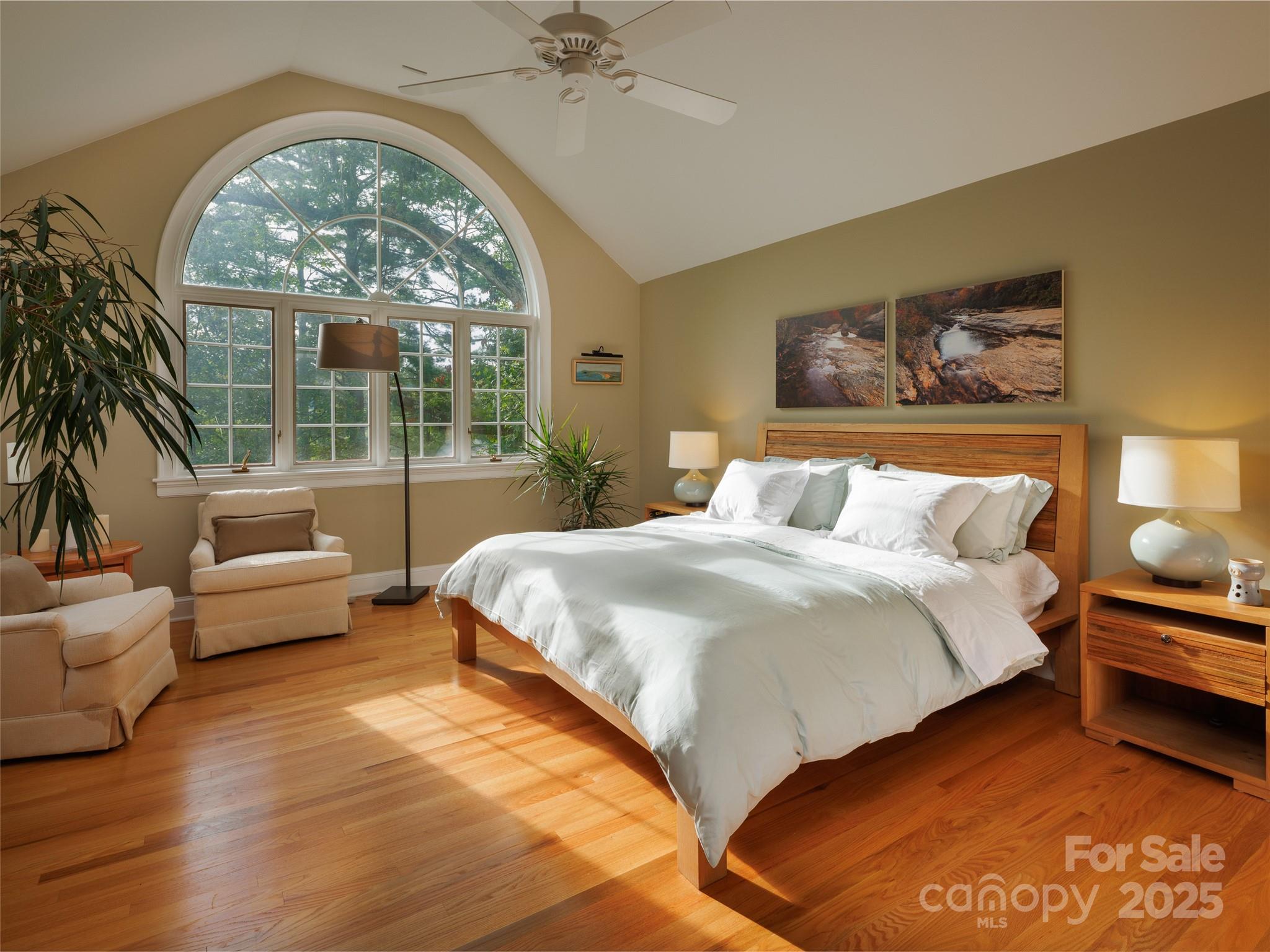 52 Robinhood Road Asheville, NC 28804 - Photo 13 of 19 a bedroom with a bed and a large window with outer view
