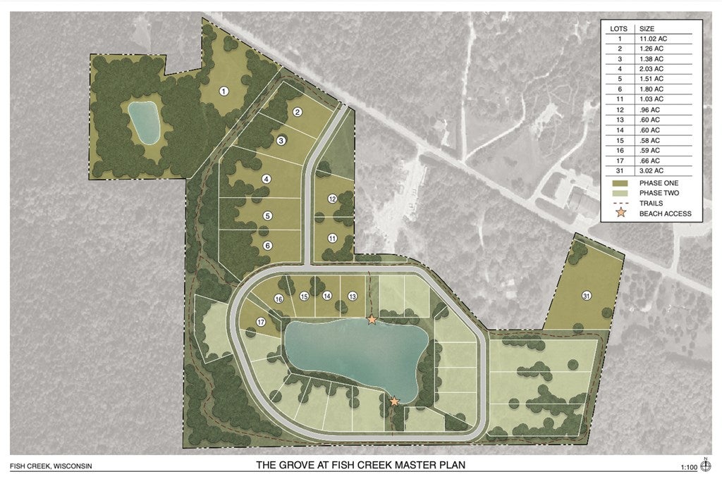 Lot 13 County Road Fish Creek, WI 54212 - Photo 5 of 18 Grove Map