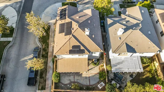 an aerial view of a residential apartment building