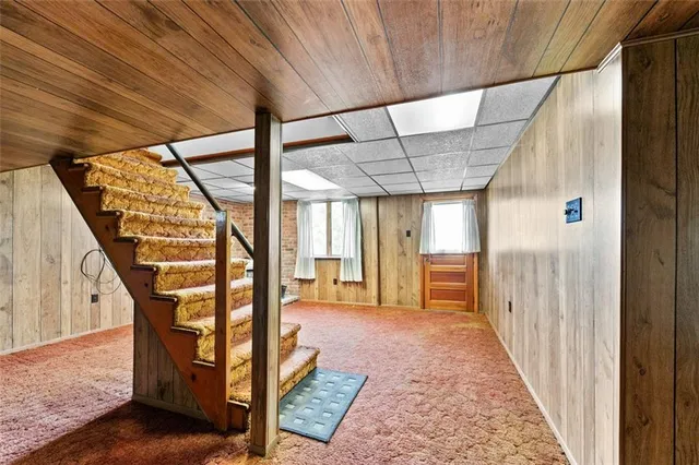 a view of an entryway with staircase